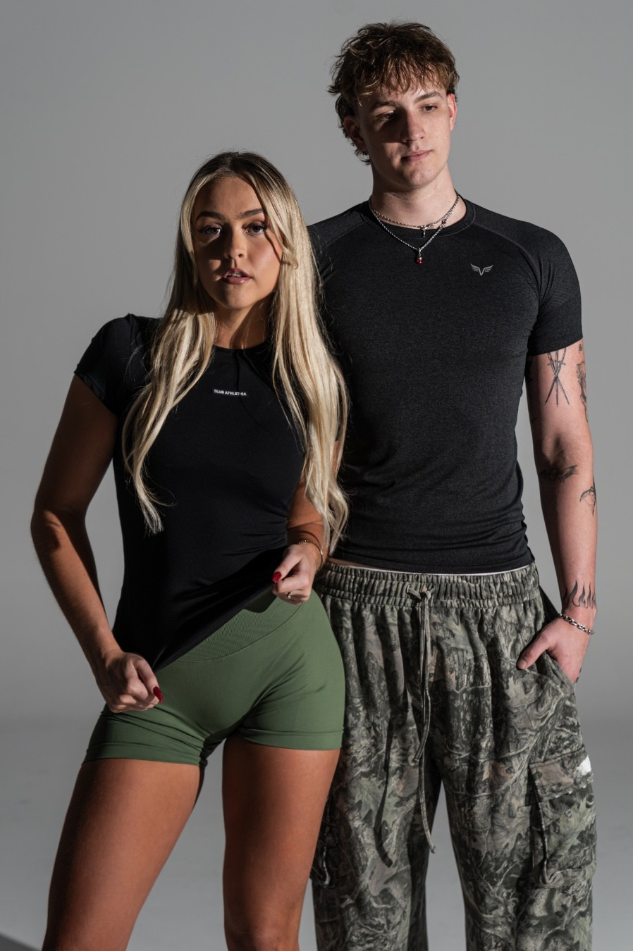 Mens Core Compression Tee Marl Black