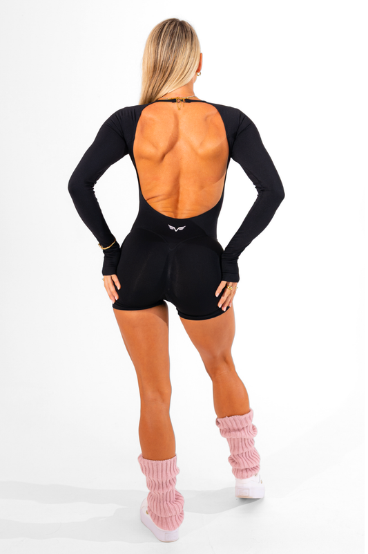 Club Athletica Flex Seamless Glute Contour Bodysuit Black