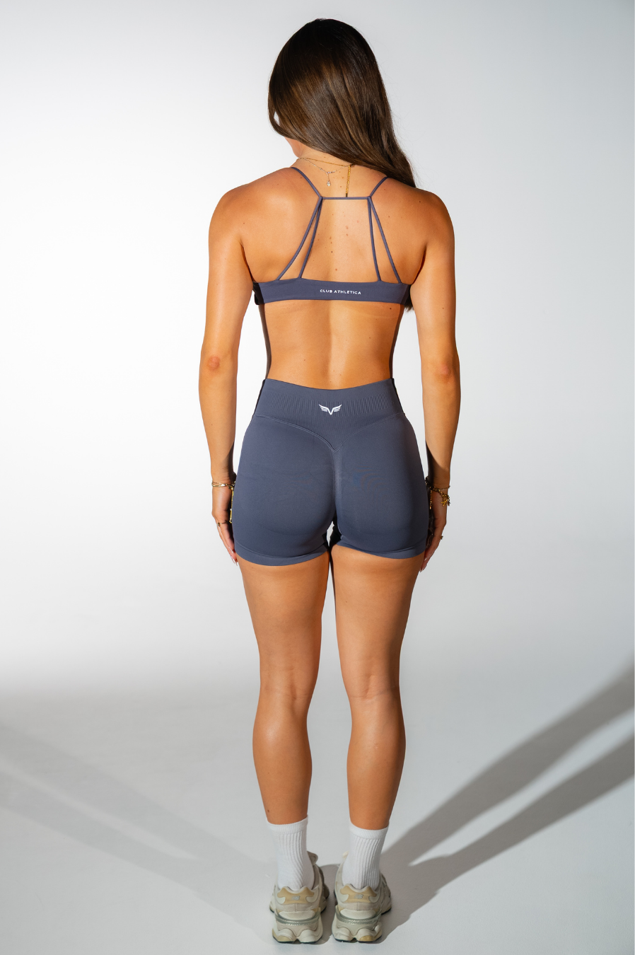 Club Athletica Womens Flex Twist Front Sports Bra Graphite