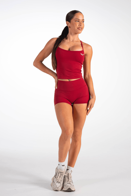 Classy Non-Scrunch Shorts Red