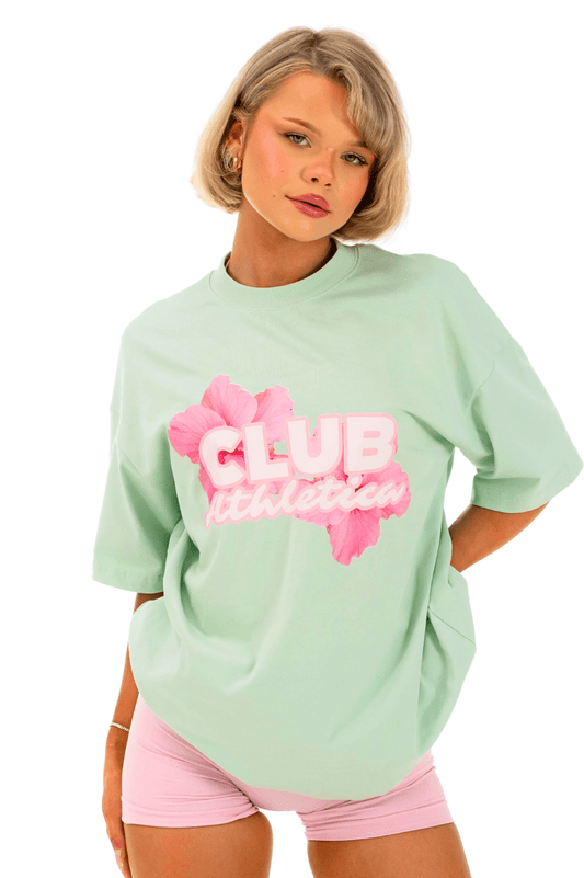 Club Athletica Oversized Tee Green/Pink
