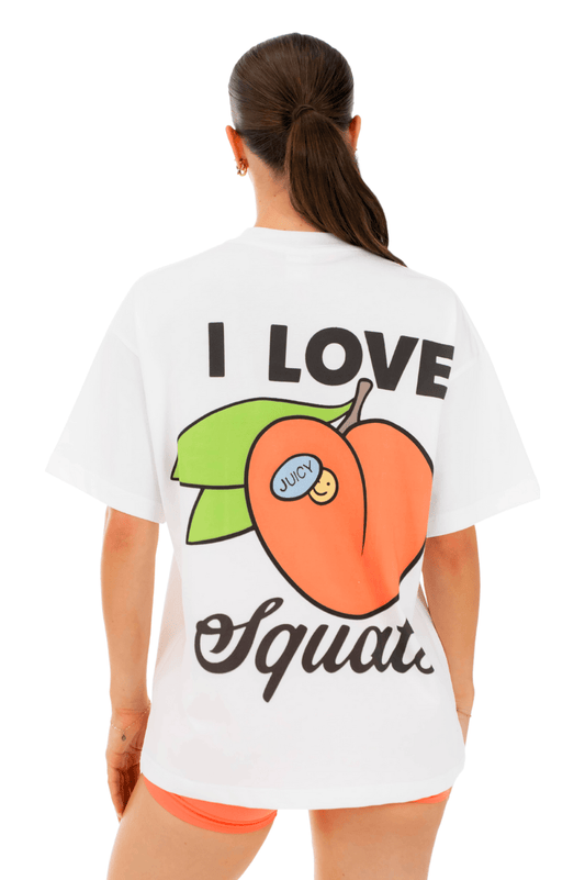 Club Athletica Oversized Tee White/Apricot