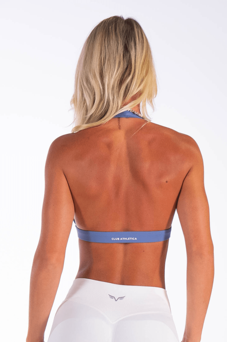 Classy Triangle Halter Bralette Ocean Blue