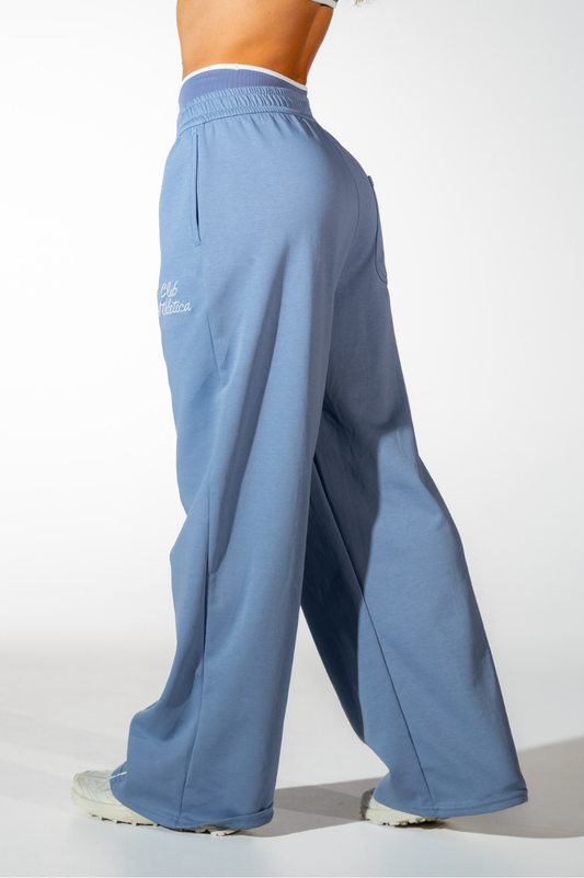 Impact Sculpt Wide Leg Track Pants Slate Noir