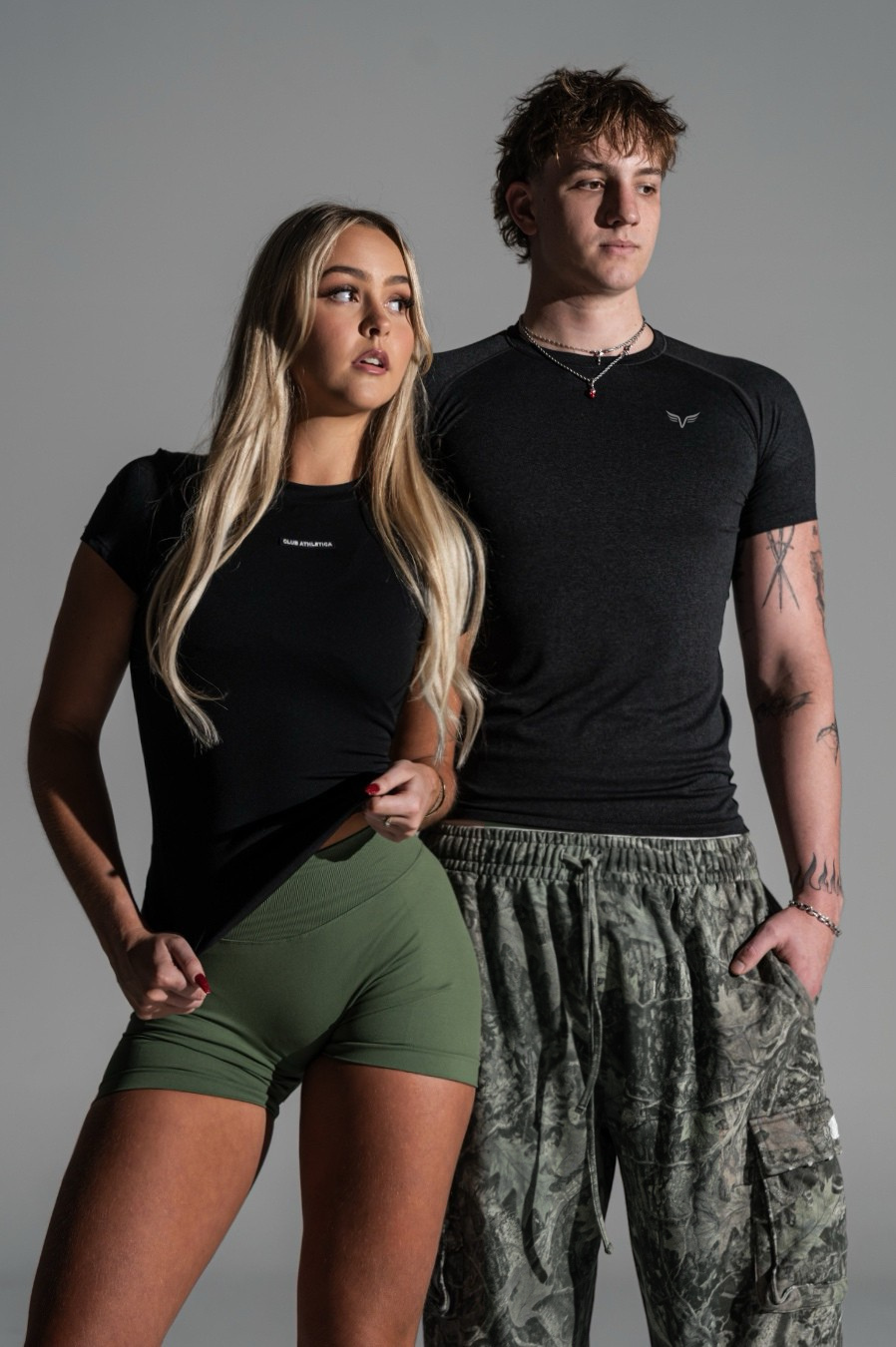 Mens Core Compression Tee Marl Black