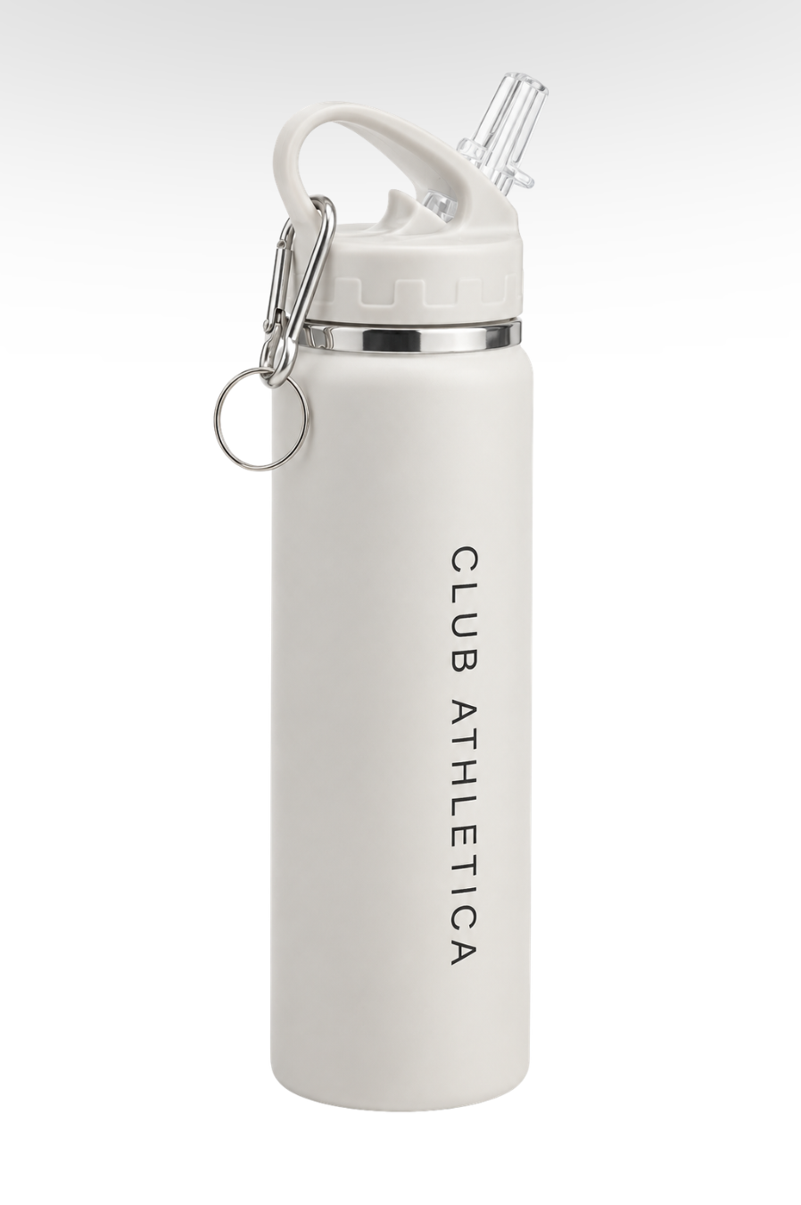Club Athletica 600ml Insulated Stainless Steel Gym Water Bottle White