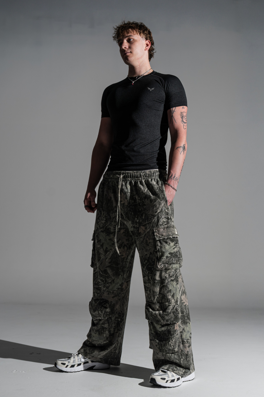 Mens Core Compression Tee Marl Black