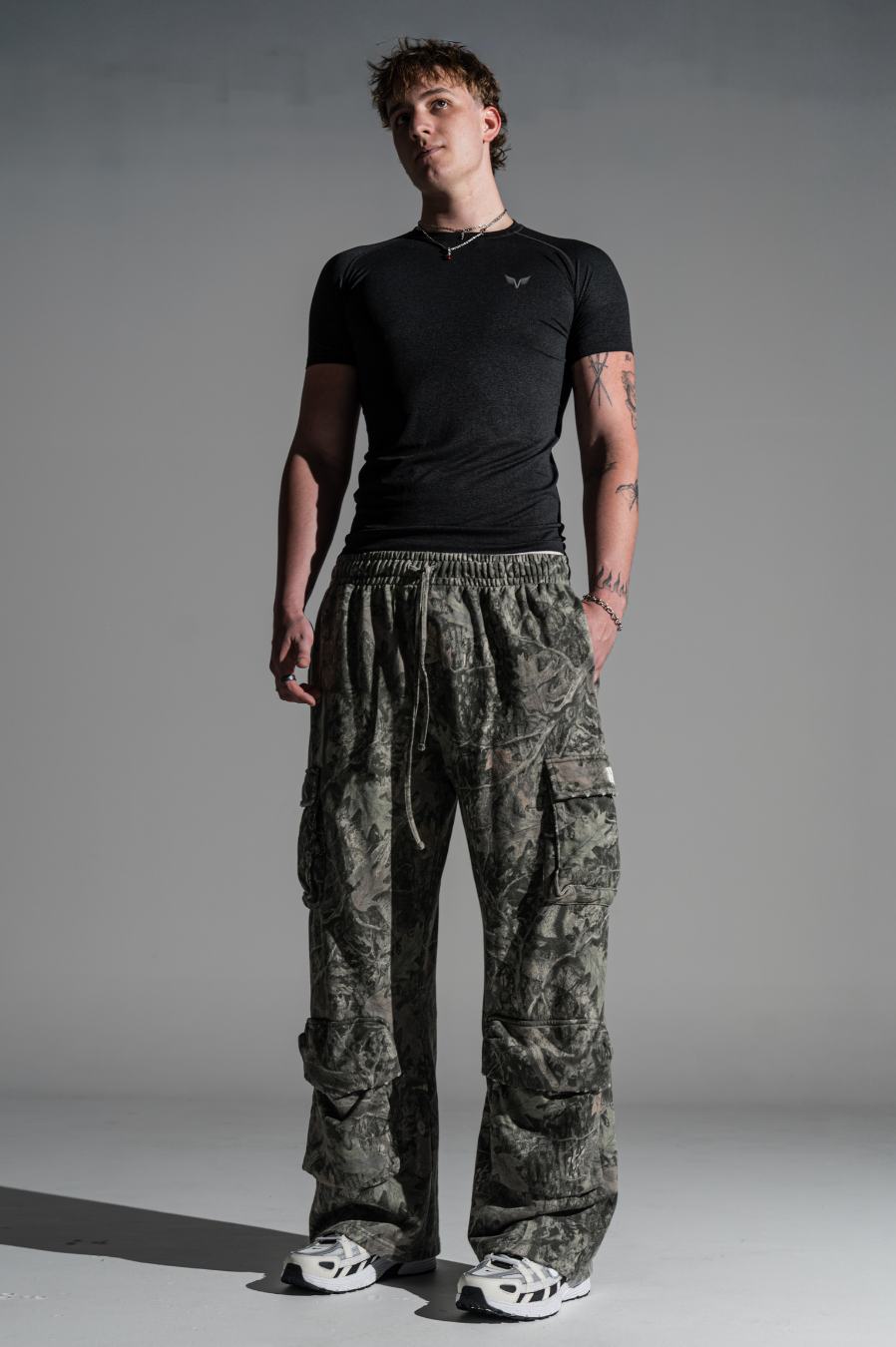 Mens Core Compression Tee Marl Black