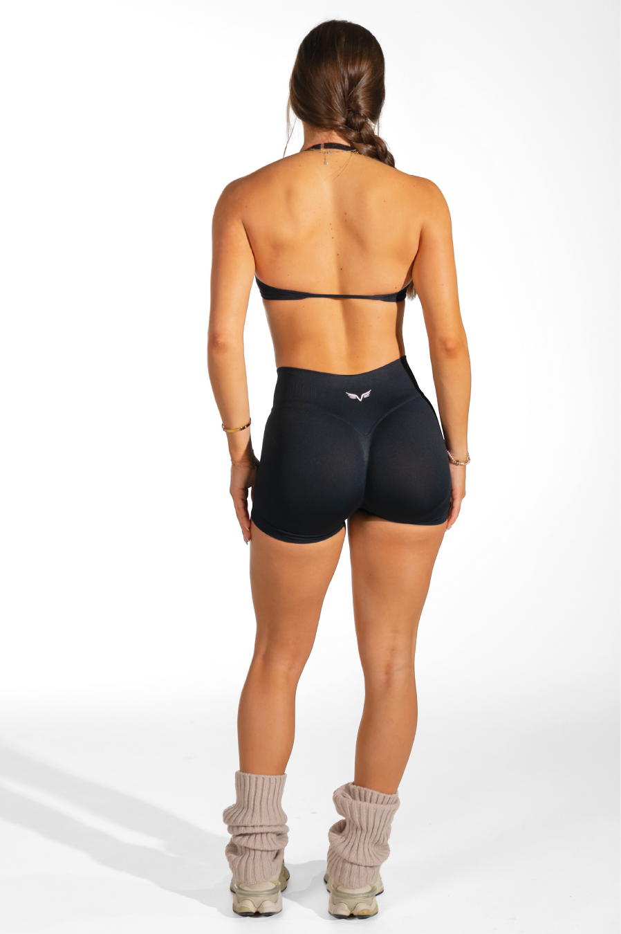Club Athletica Dynamic Flex Scrunch Bum Booty Shorts Black