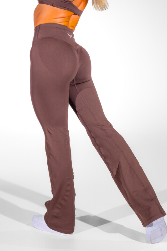 Club Athletica Amplify Seamless Flares Truffle Brown