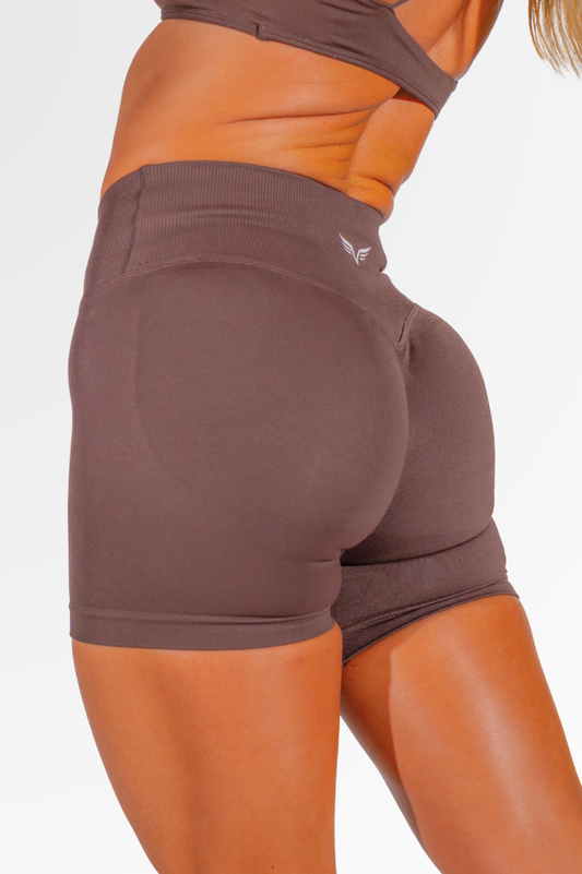 Club Athletica Amplify Seamless Shorts Truffle Brown
