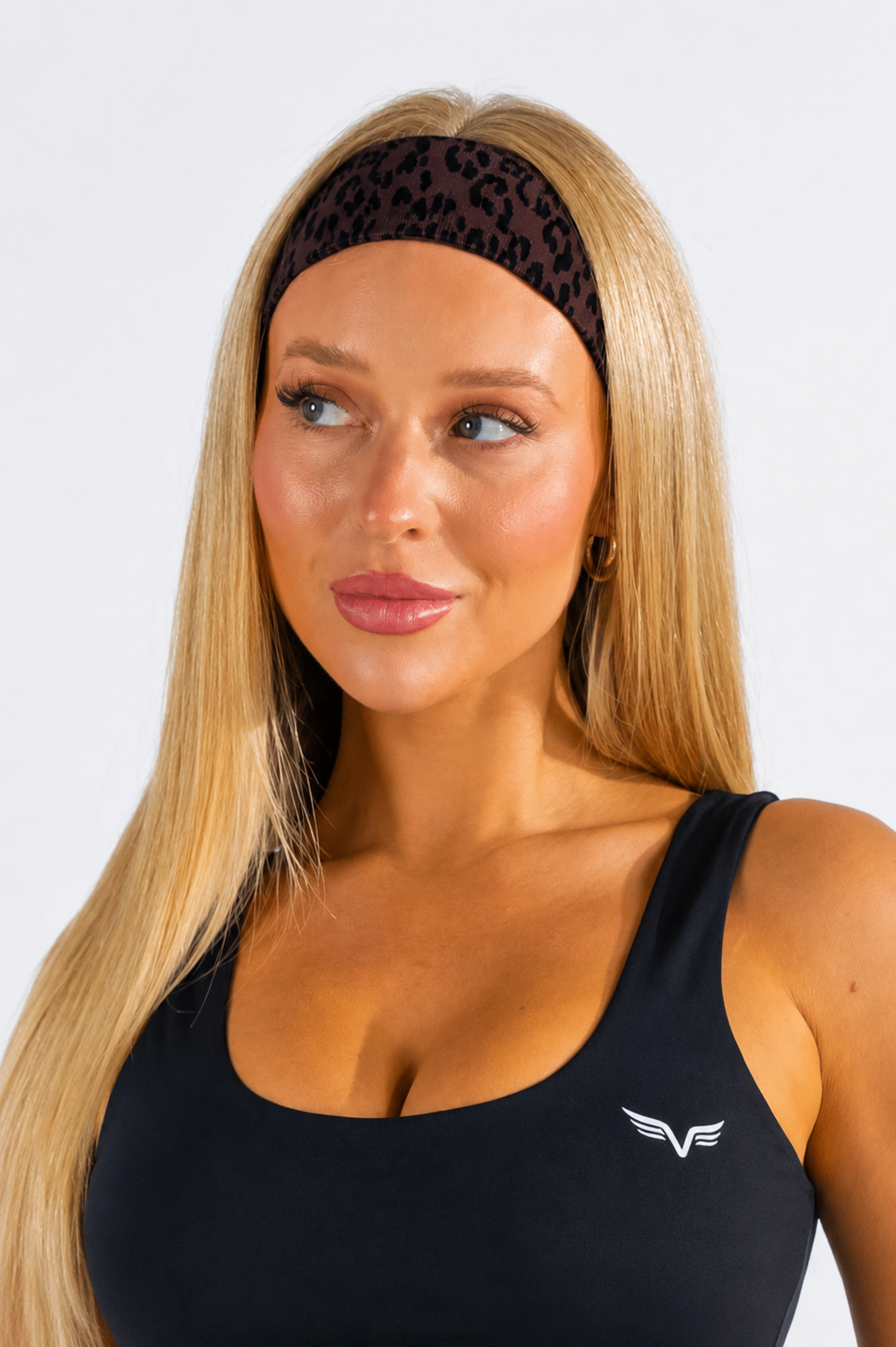 Pilates Princess Headband Espresso Brown Leopard