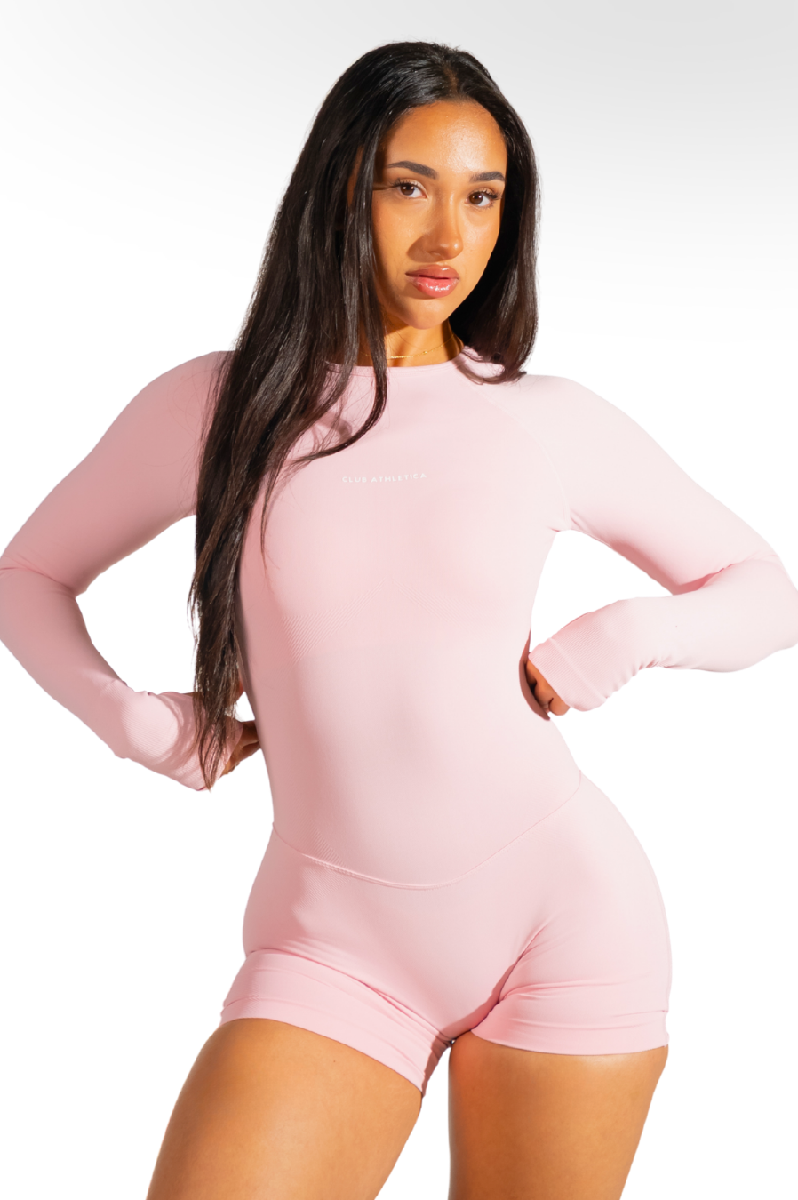Club Athletica Flex Seamless Glute Contour Bodysuit Light Pink