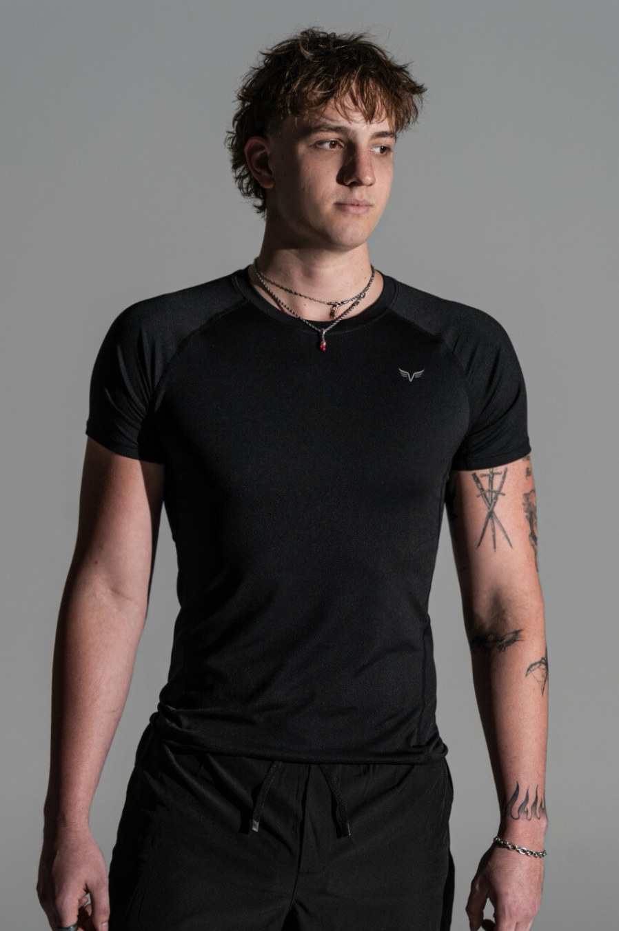 Mens Compression Tee Stealth Black