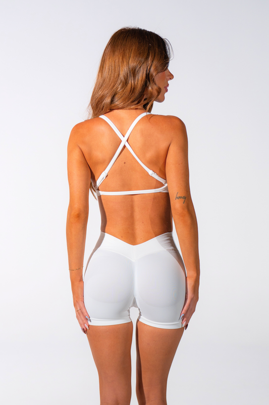 Club Athletica Sculptura Seamless Crop Top White