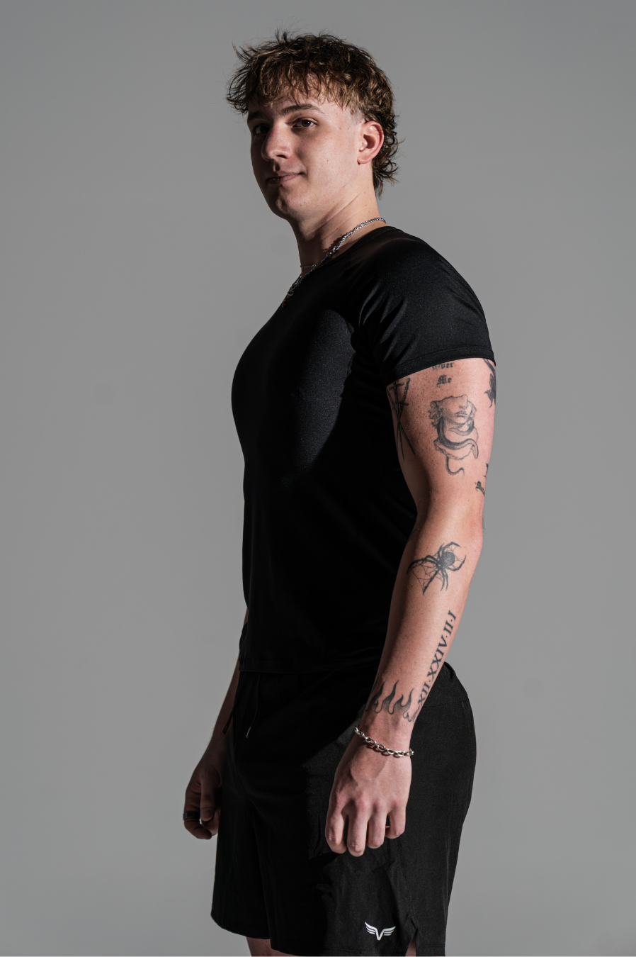 Mens Compression Tee Stealth Black
