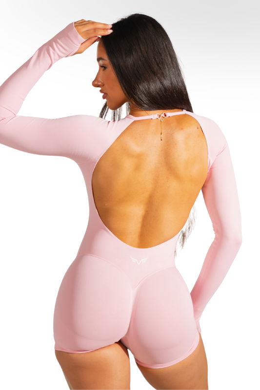 Club Athletica Flex Seamless Glute Contour Bodysuit Light Pink