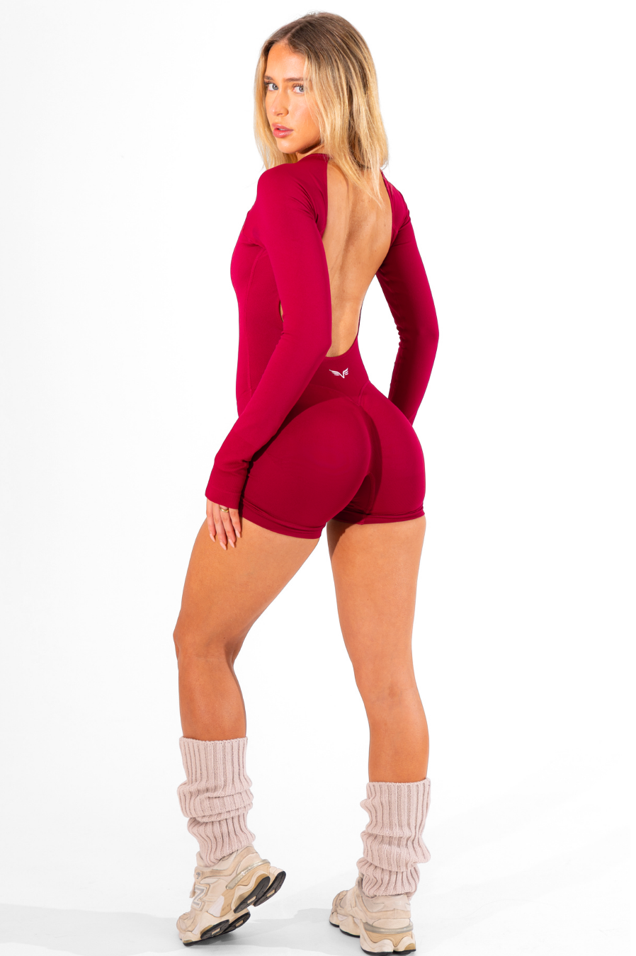 Club Athletica Flex Seamless Glute Contour Bodysuit Festive Red