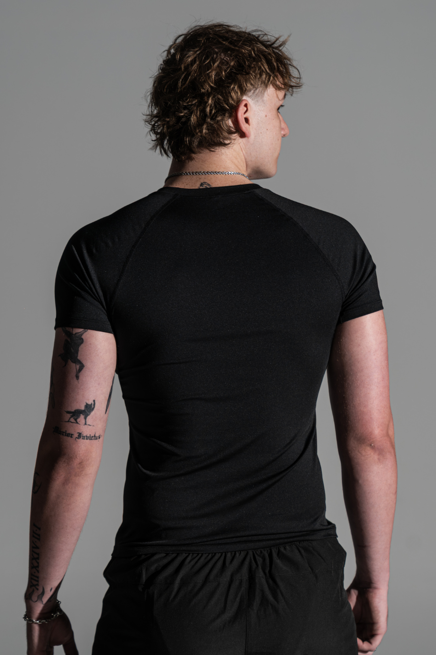 Mens Compression Tee Stealth Black