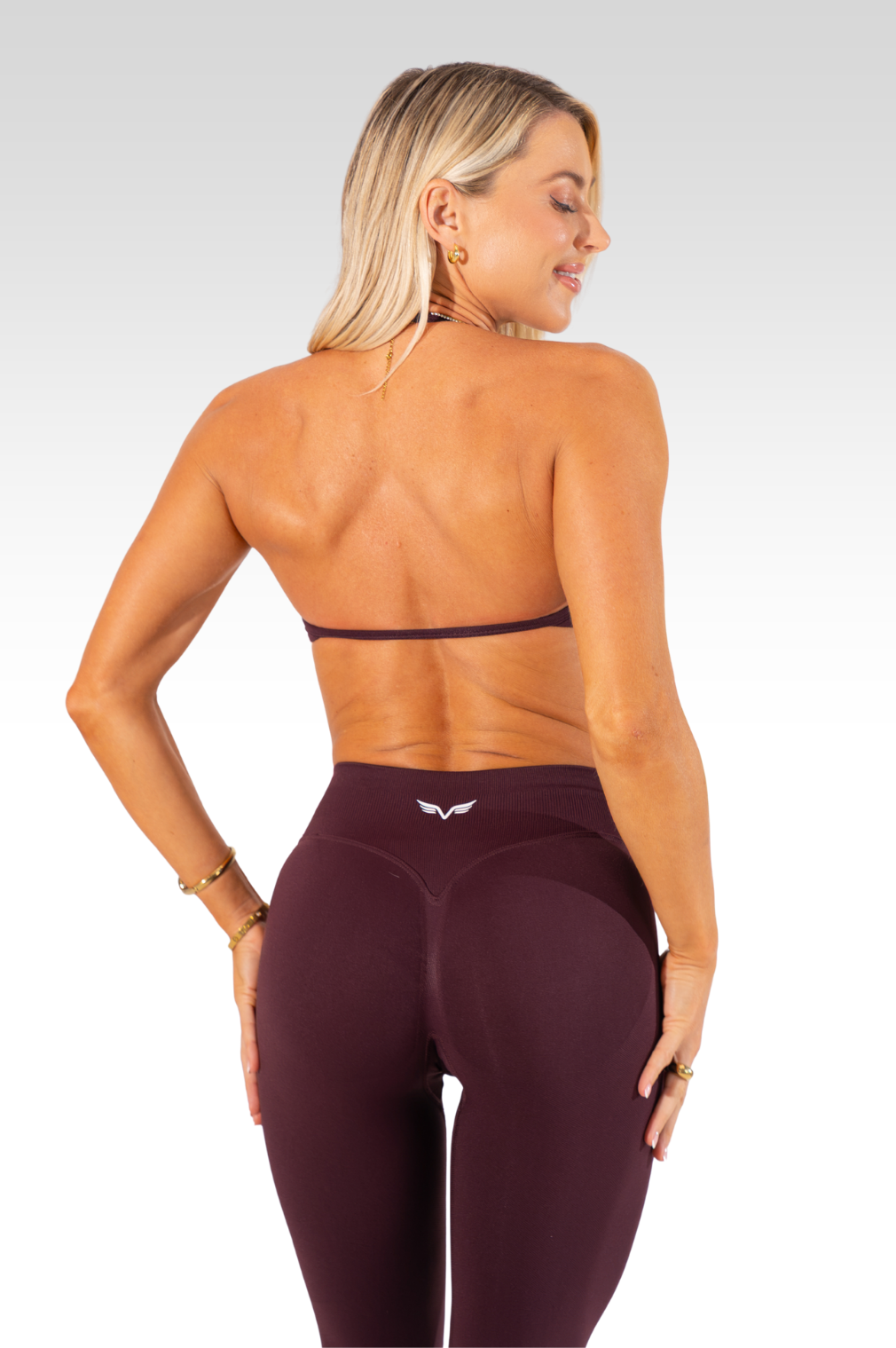 Club Athletica Flex Scrunch Glute Contour Flare Leggings Mocha Velvet