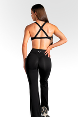 Club Athletica - Staple Twist Cross-Back Crop - Black