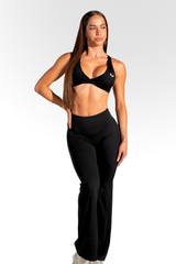 Club Athletica - Staple Twist Cross-Back Crop - Black