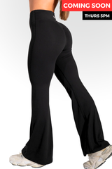 Club Athletica - Staple Scrunch Flare Leggings - Black