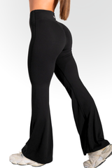 Club Athletica - Staple Scrunch Flare Leggings - Black