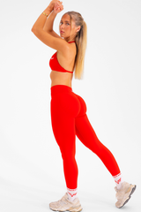 Club Athletica Flex Seamless Leggings Valentines Red