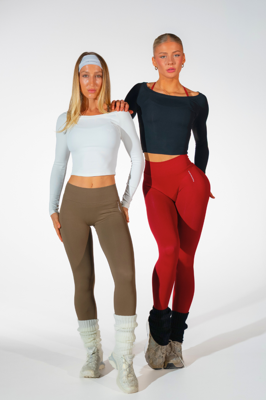 Club Athletica Off Shoulder Long Sleeve Black