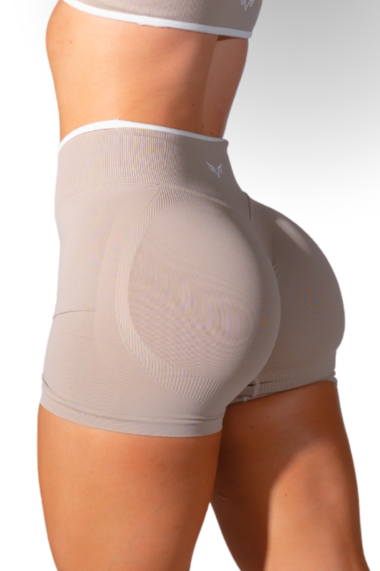 Club Athletica Impact Sculpt Seamless Shorts Cocoa Beige