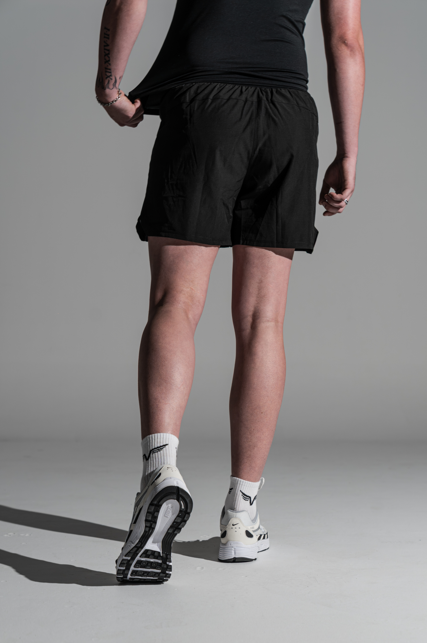 Mens Lifting Shorts Stealth Black