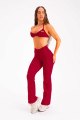 Club Athletica Amplify Seamless Flares Red