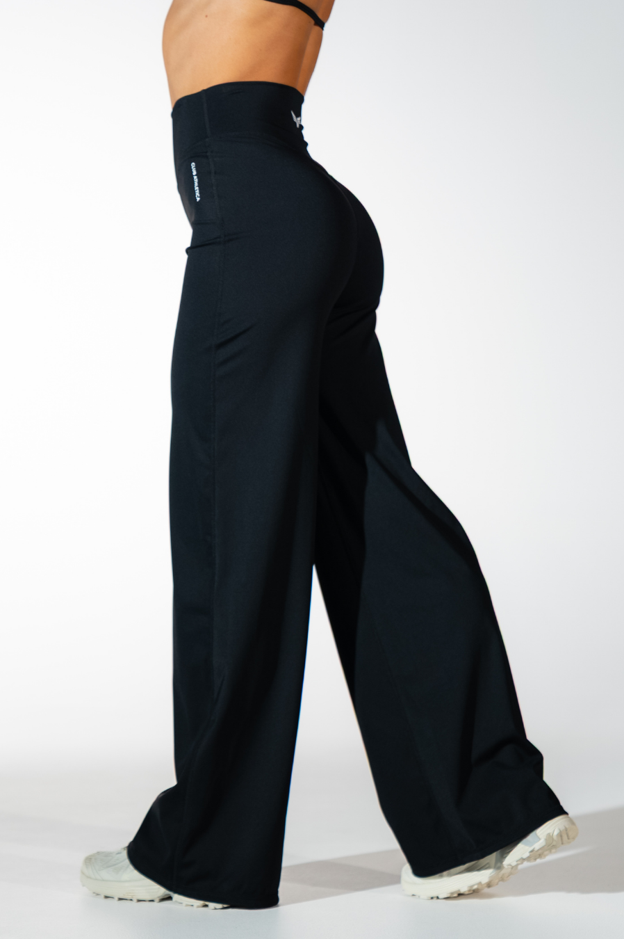 Club Athletica Classic Wide Leg Workout Pants for Women Black