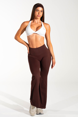 Club Athletica - Staple Scrunch Flare Leggings - Brown
