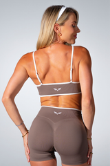 Club Athletica Impact Sculpt Seamless Crop Top Chocolate Suede