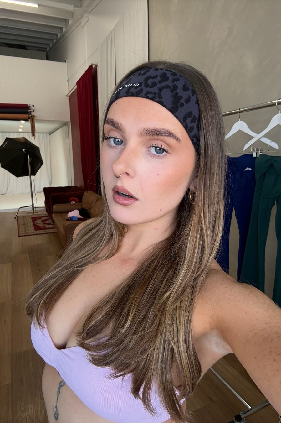 Pilates Princess Headband Black Leopard