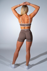 Club Athletica Impact Sculpt Seamless Crop Top Chocolate Suede