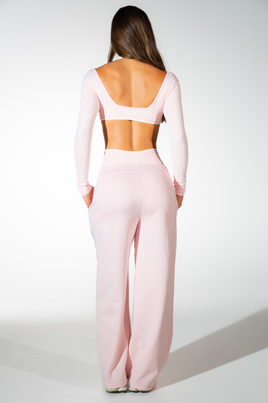 Club Athletica Impact Sculpt Seamless Long Sleeve Crop Top Quartz Pink
