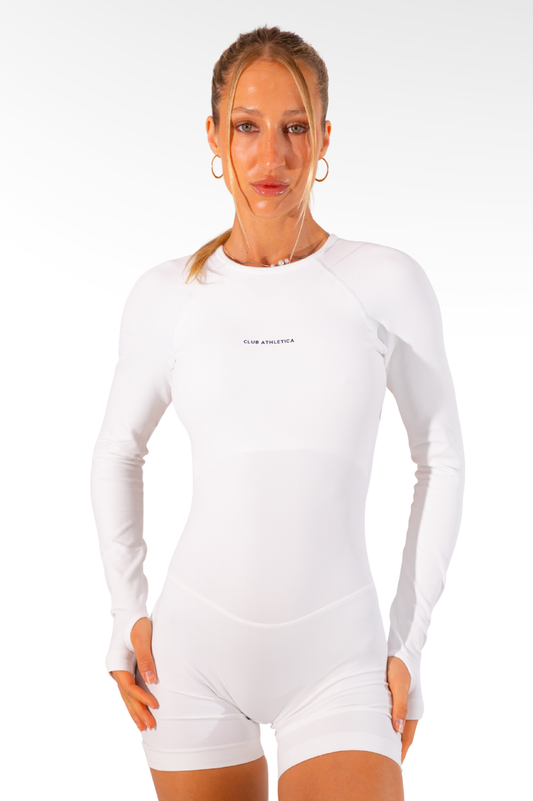 Club Athletica Flex Seamless Glute Contour Bodysuit White