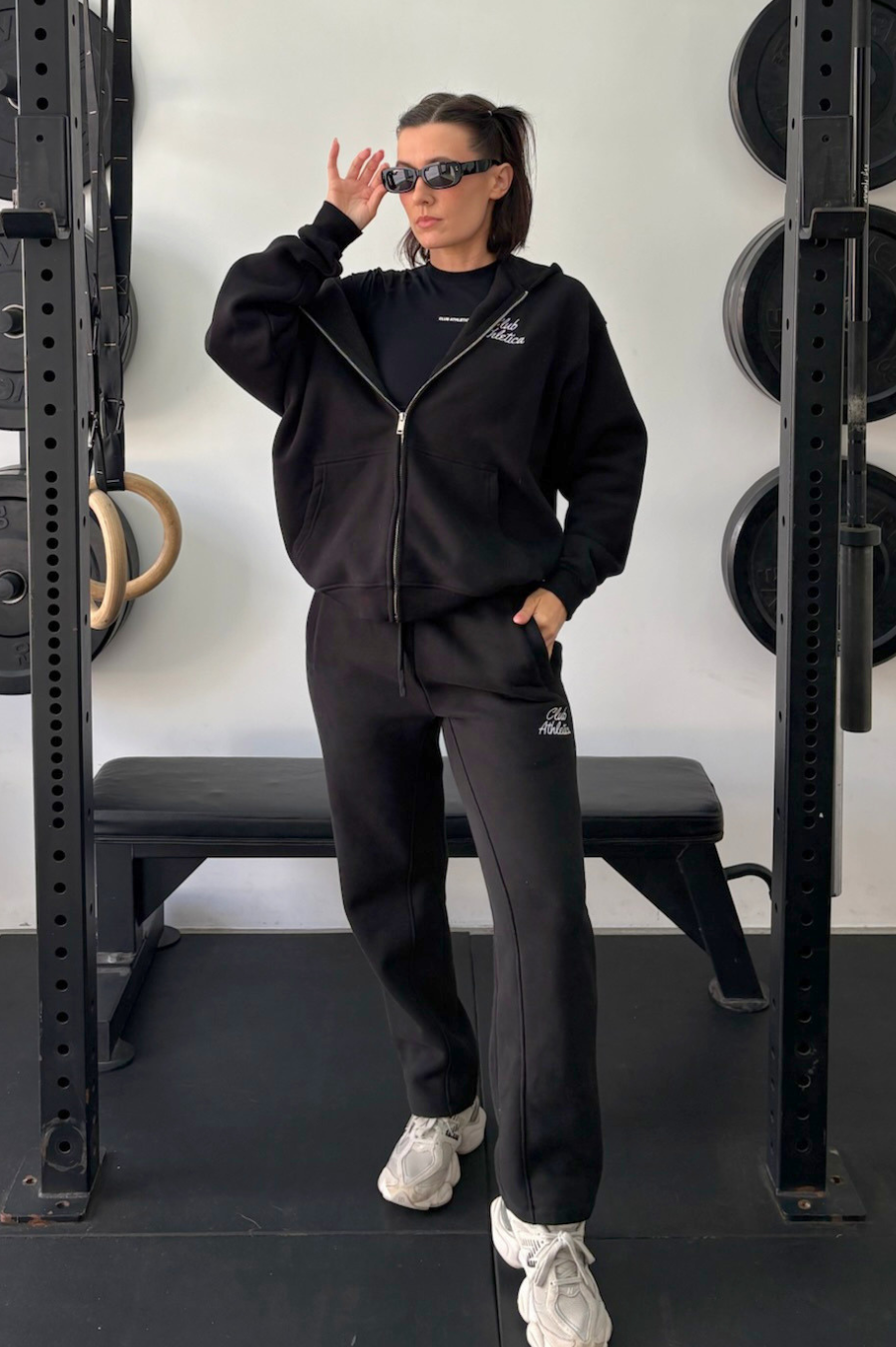 Club Athletica Womens Luxury Wide Leg Track Pants