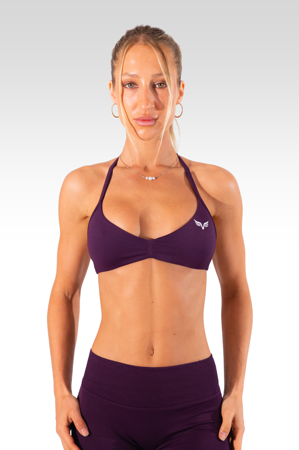 Club Athletica Flex Scrunch Glute Contour Flare Leggings Grape Purple