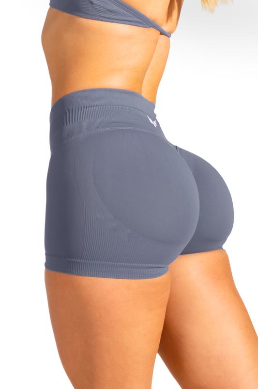 Club Athletica Dynamic Flex Scrunch Bum Booty Shorts Storm Grey