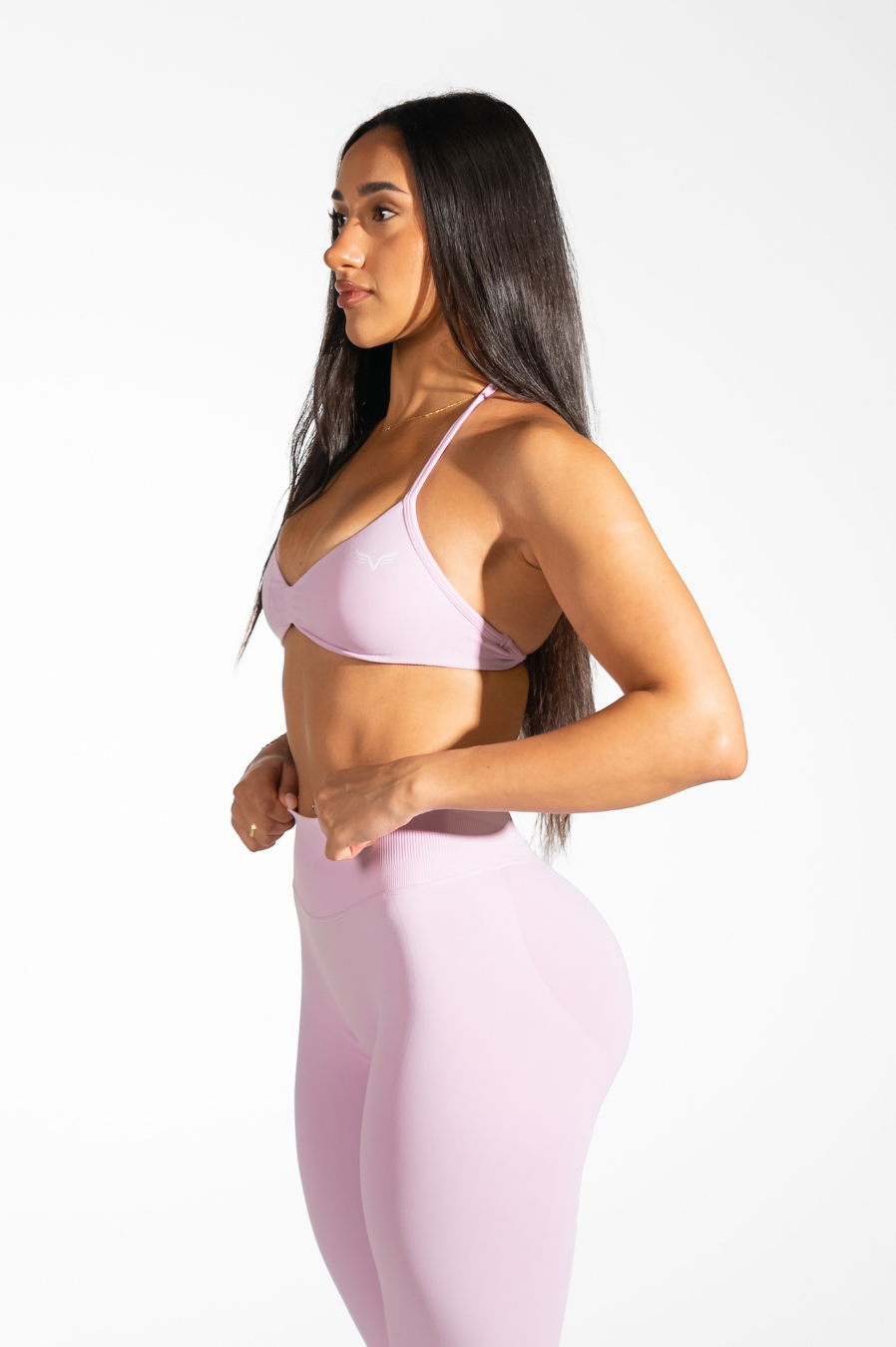Club Athletica Flex Scrunch Glute Contour Flare Leggings Baby Pink