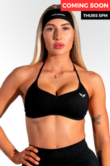 Club Athletica - Staple Minimal Halter Bra - Black