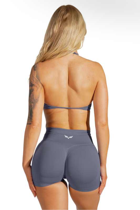 Club Athletica Dynamic Flex Scrunch Bum Booty Shorts Storm Grey