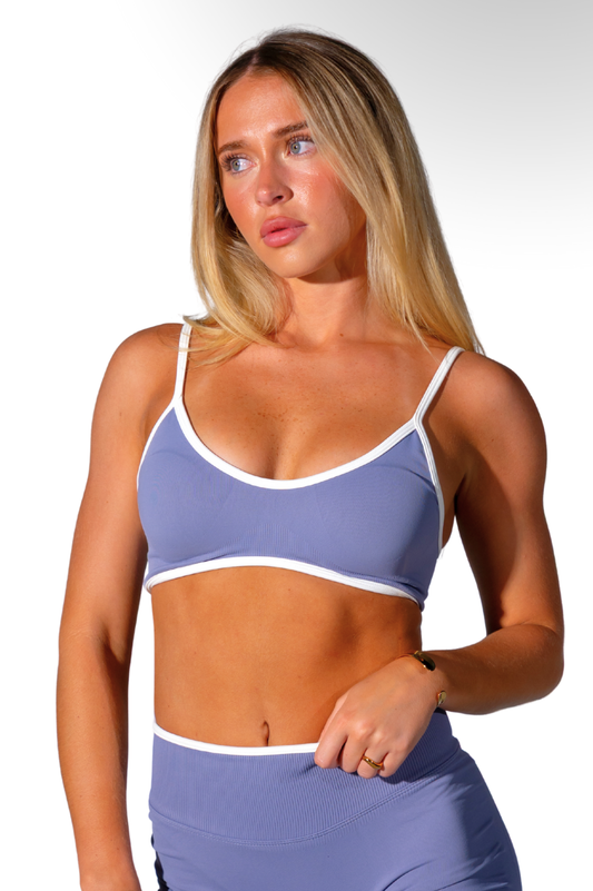 Club Athletica Impact Sculpt Seamless Crop Top Slate Noir