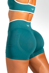Club Athletica Impact Sculpt Seamless Shorts Teal Green