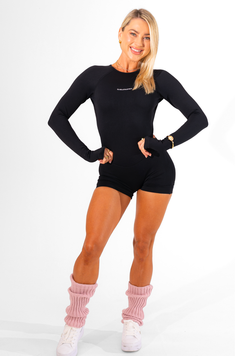 Club Athletica Flex Seamless Glute Contour Bodysuit Black