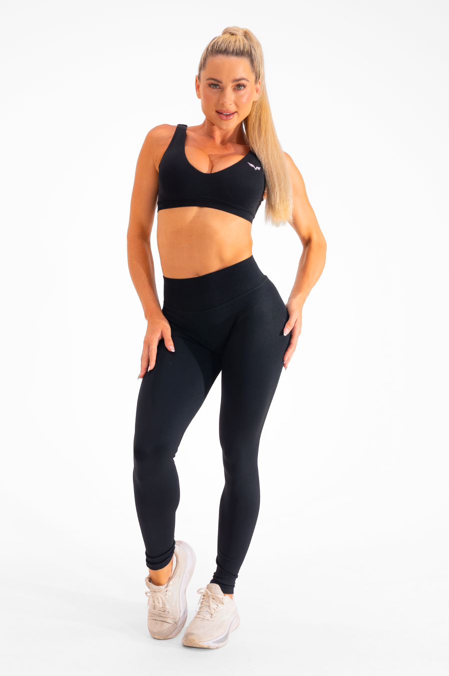Club Athletica Flex Contour Crop Top Black